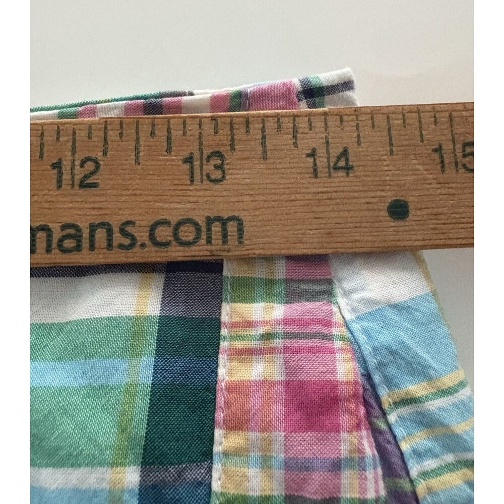 Talbots Patchwork Skirt Womens 4P Pink Blue Green Madras Plaid Preppy Beach - Picture 6 of 13